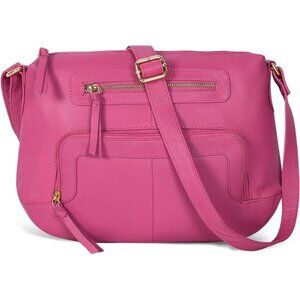 Real Leathers Crossbody Bag - Pink